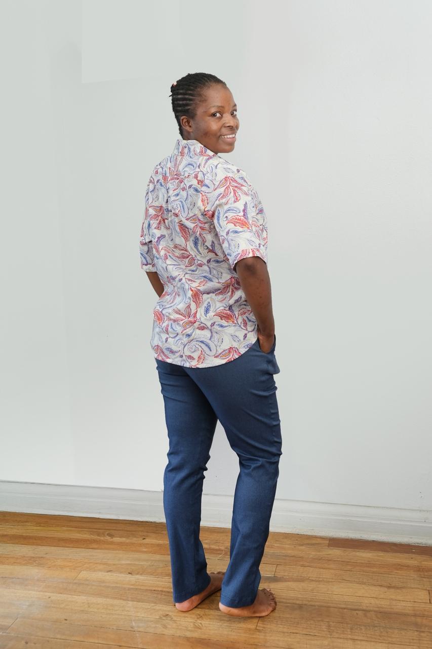 Cotton Paisley Red/Royal Tailored shirt