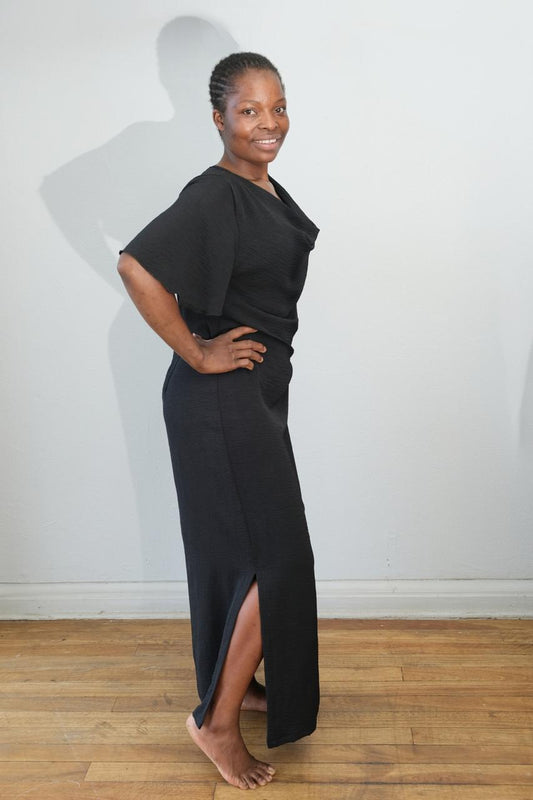 Black Cowl Dress