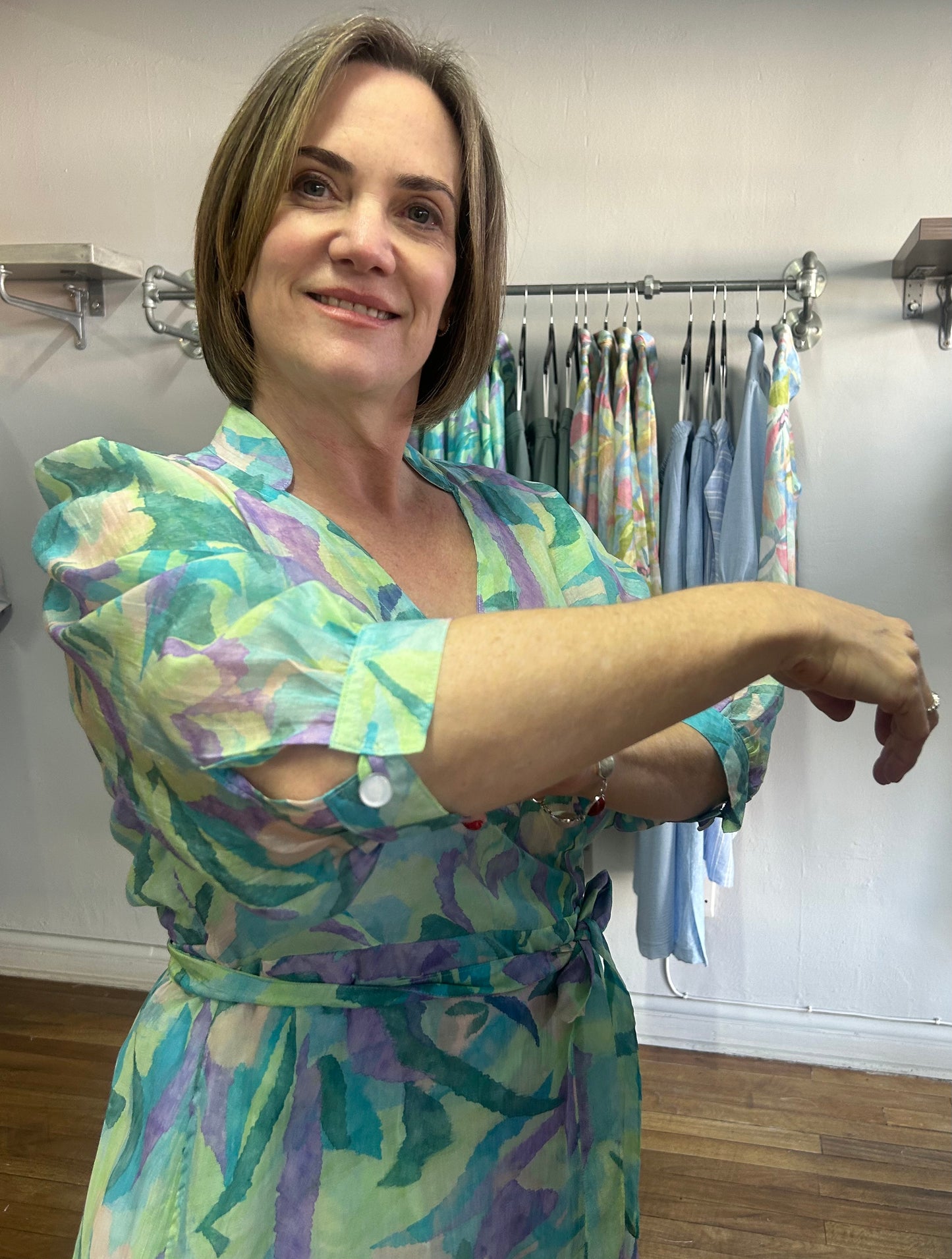 Lilac Candy Tailored Wrap Dress