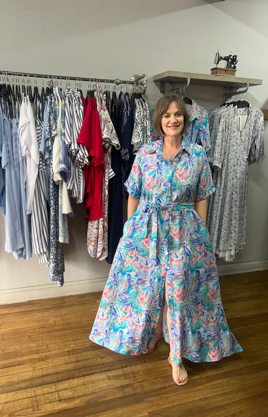 Lilac swirl Maxi Dress