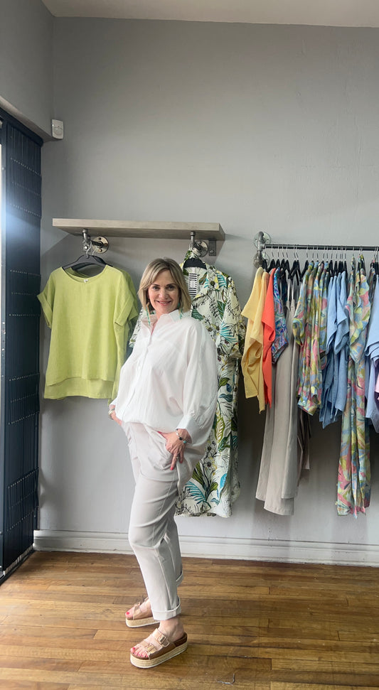 Oversize Shirt Off white Rayon