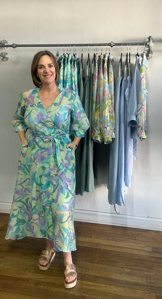 Lilac Candy Tailored Wrap Dress